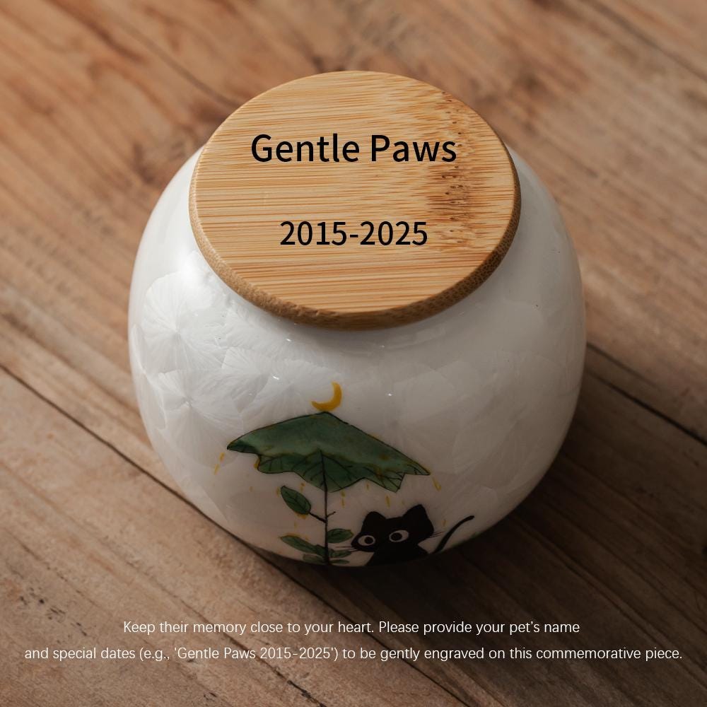 Black Cat Cat Memorial Urn product photo 3