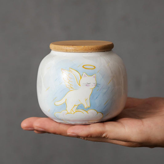 Crystal Flower Cat Memorial Urn product photo 1