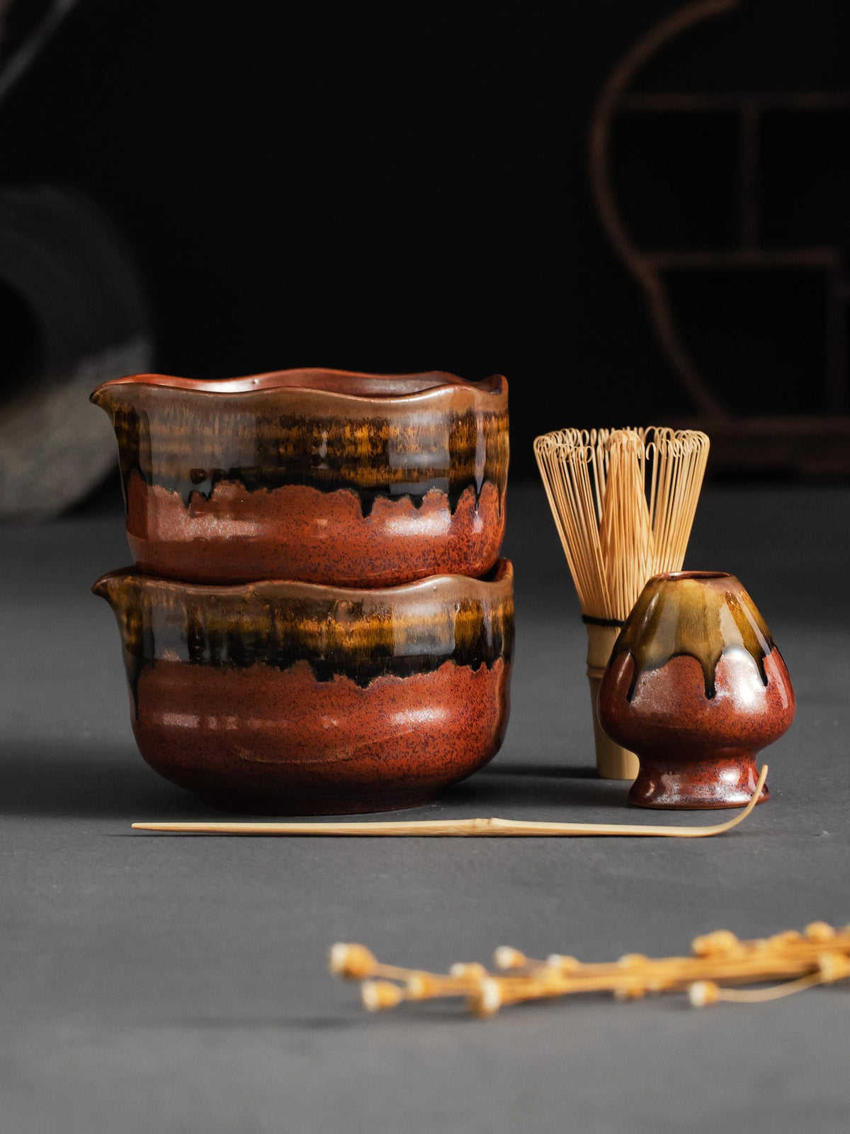 Golden Lava Flow Matcha Bowl Set product photo 7