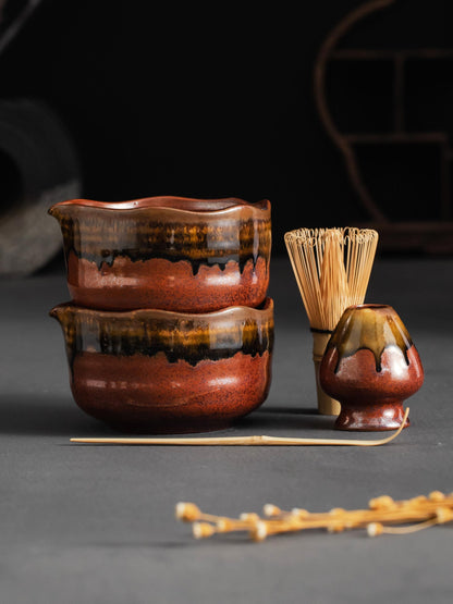Golden Lava Flow Matcha Bowl Set product photo 7