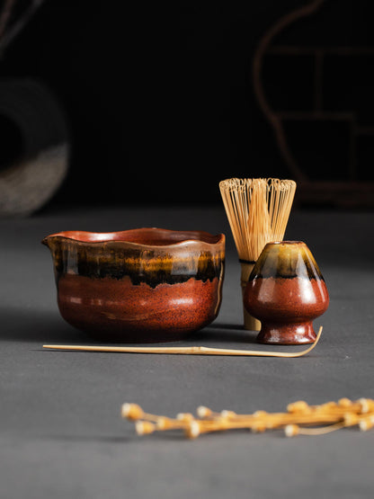 Golden Lava Flow Matcha Bowl Set product photo 2