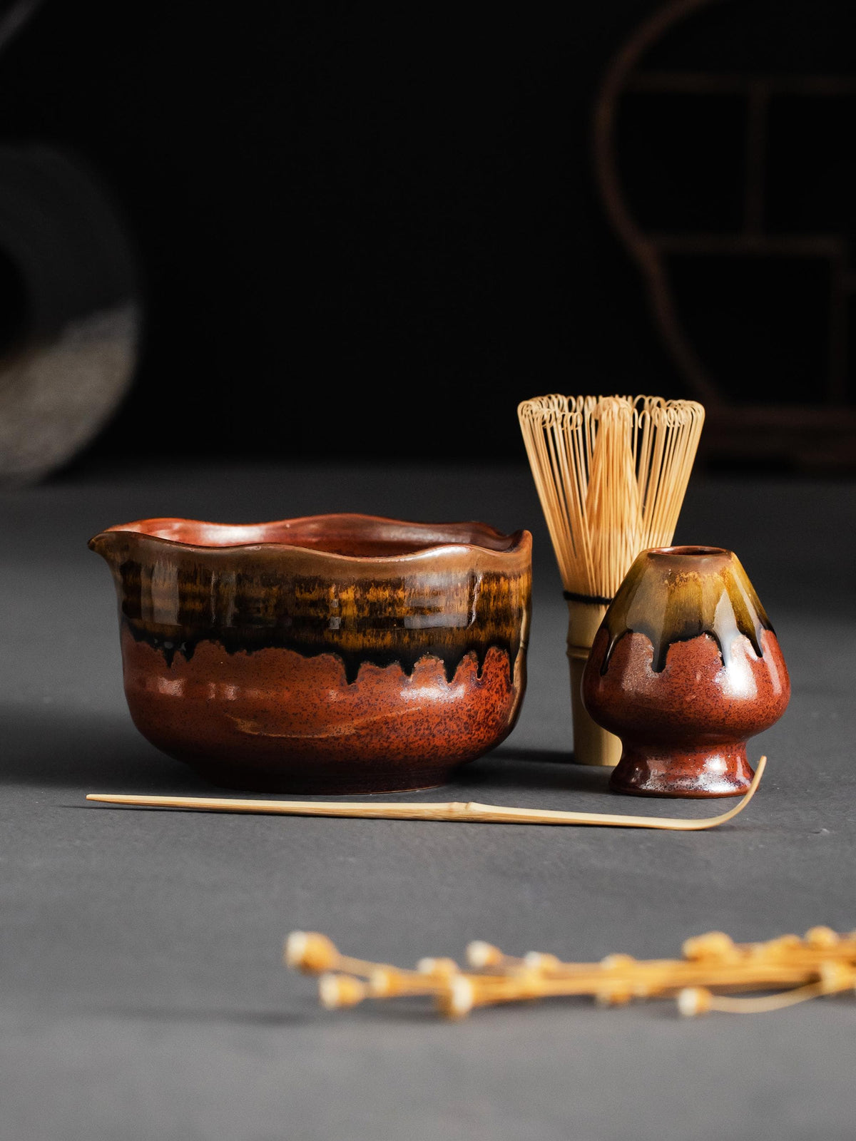 Golden Lava Flow Matcha Bowl Set product photo 6