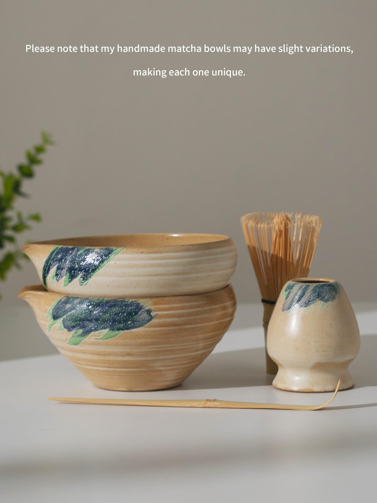 Cerulean Stroke Style Matcha Bowl Set product photo 4