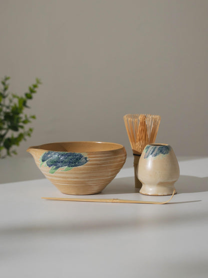 Cerulean Stroke Style Matcha Bowl Set product photo 1