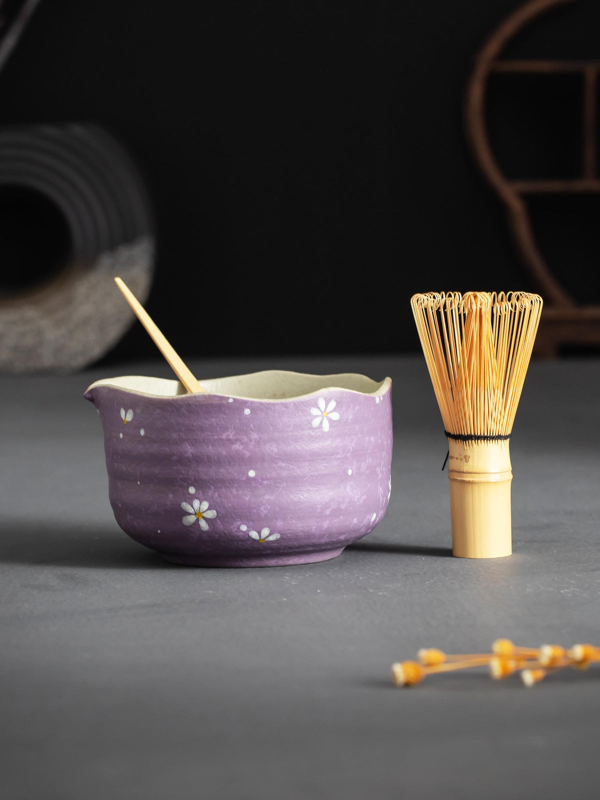 White Daisy Matcha Bowl Set product photo 6