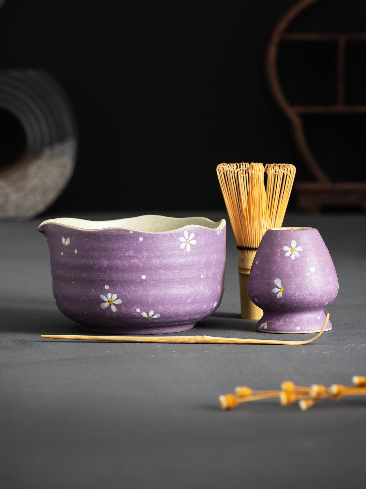 White Daisy Matcha Bowl Set product photo 4