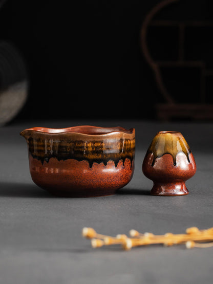 Golden Lava Flow Matcha Bowl Set product photo 1