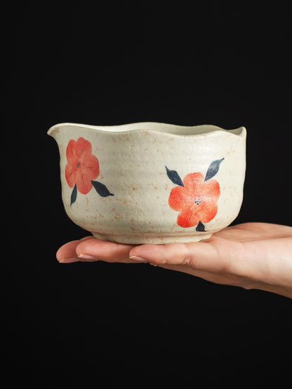 Orange Floral Matcha Bowl Set product photo 7