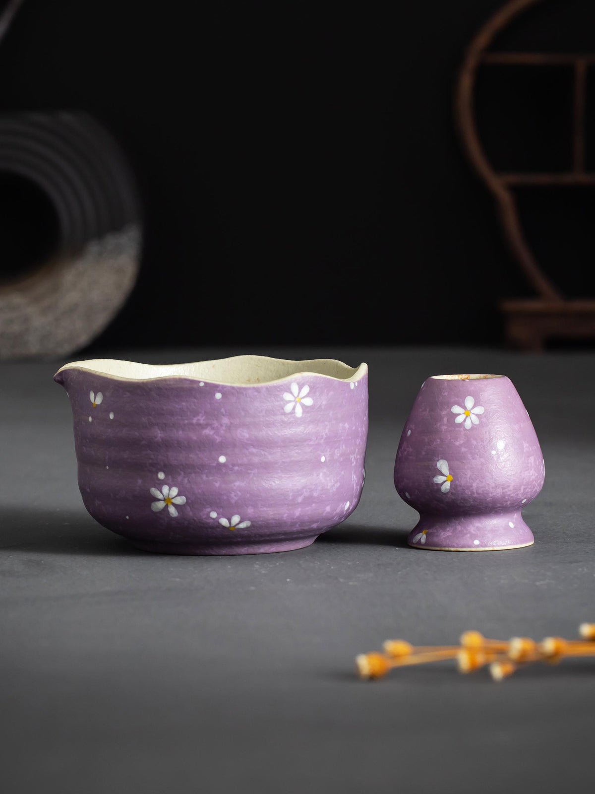 White Daisy Matcha Bowl Set product photo 5