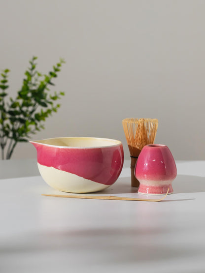 Pink Wave Glaze Matcha Set Of 4 product photo 1