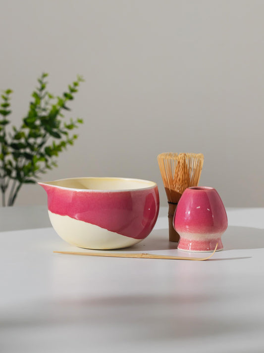 Pink Wave Glaze Matcha Set Of 4 product photo 1