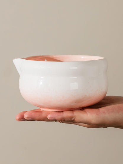 White Pink Beach Style Matcha Bowl Set product photo 2