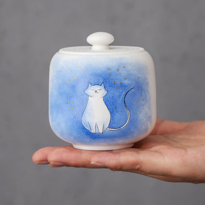 Starry Sky Cat Memorial Urn product photo 1