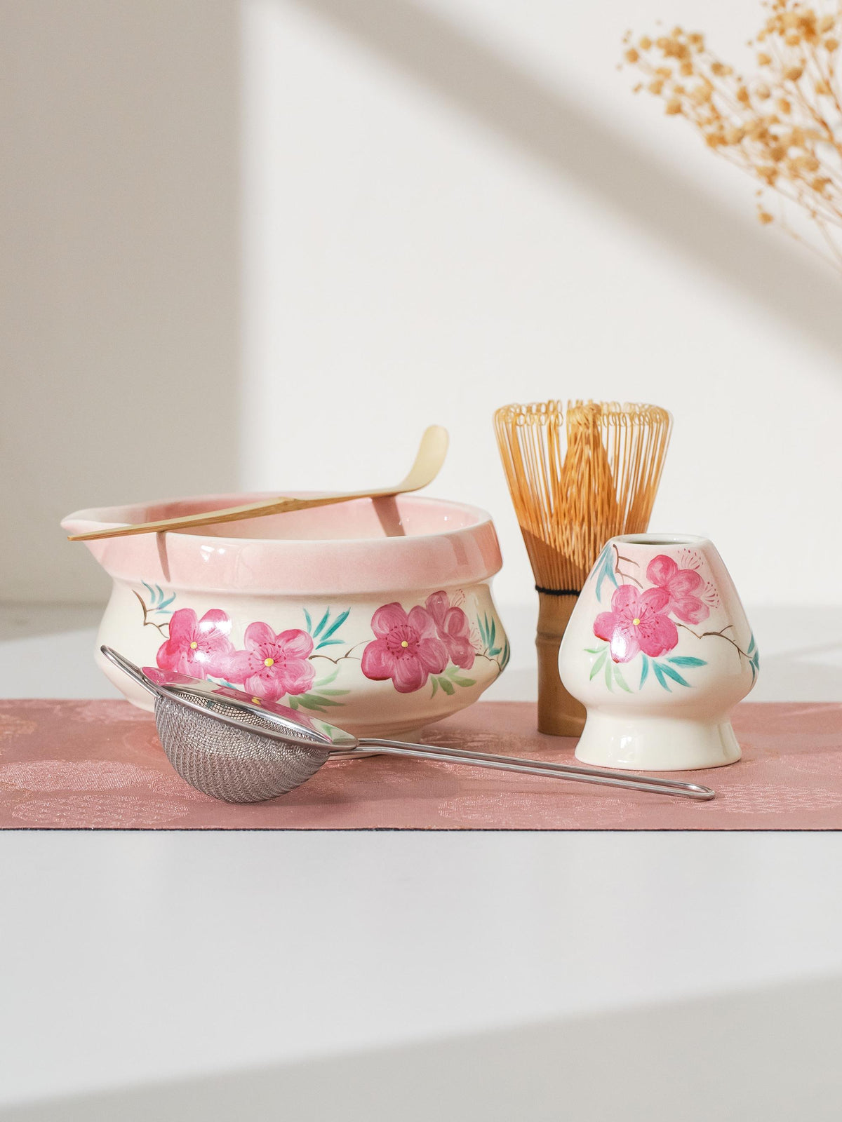 Hand-Painted Sakura Matcha Bowl Set product photo 8