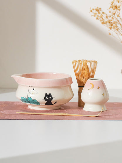 Artistic Cat Matcha Bowl Set product photo 7