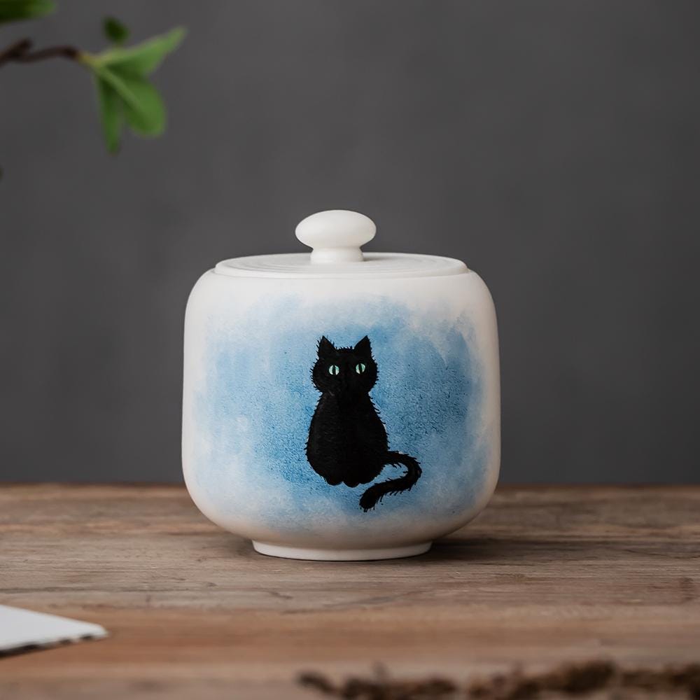 Black Cat Cat Memorial Urn product photo 6