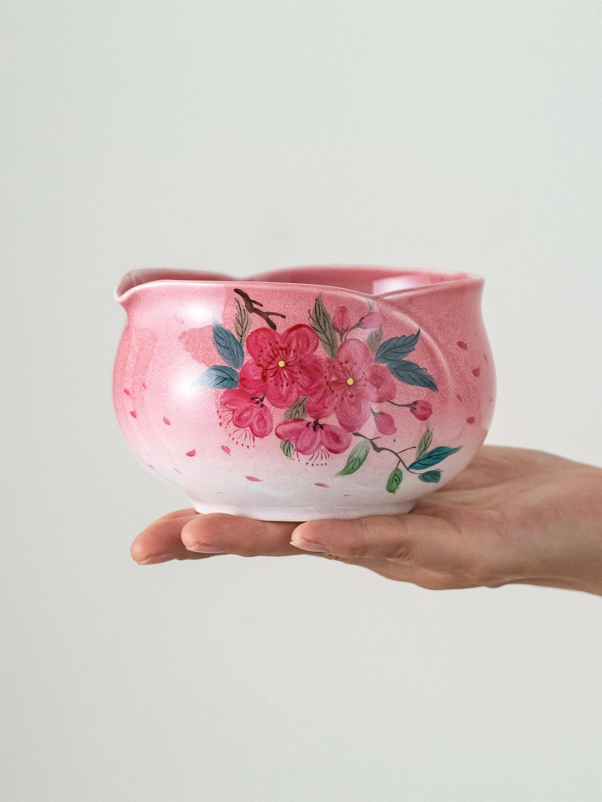 Hand-Painted Pink Cherry Blossom Matcha Set Of 4 product photo 7