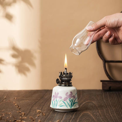 Purple Iris Ceramic Oil Lamp product photo 7