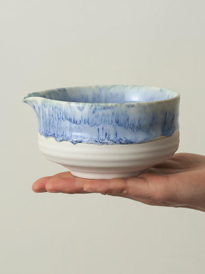 Light Gray Flow Glaze Matcha Bowl Set product photo 4
