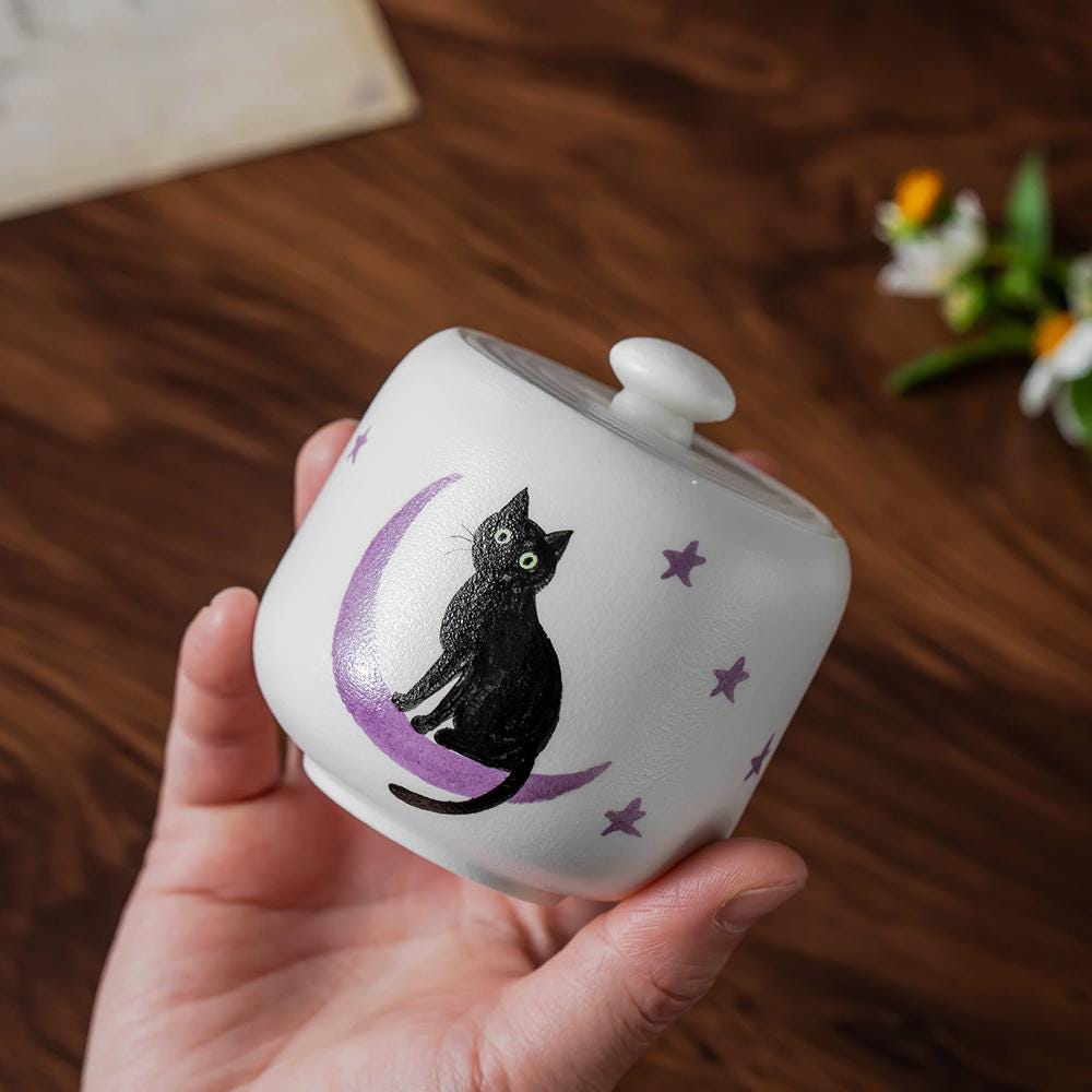 Black Cat Cat Memorial Urn product photo 6