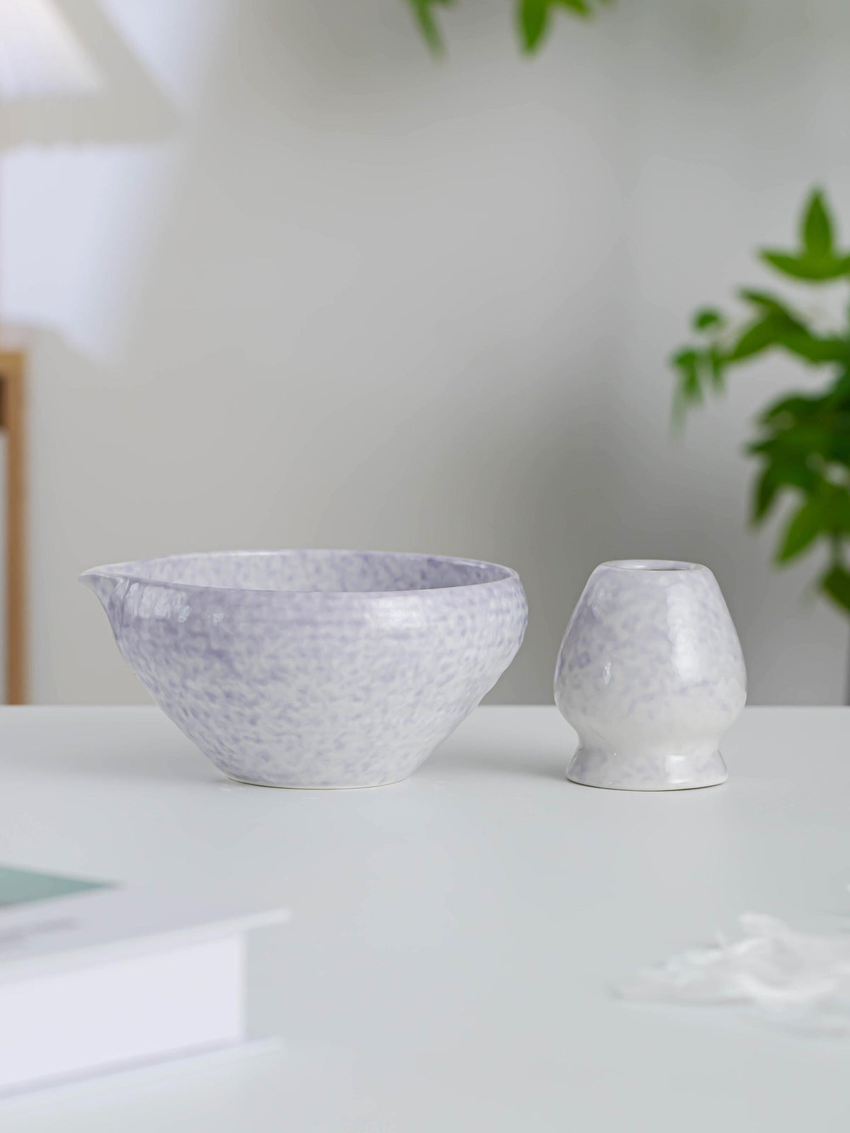 Purple Speckled Matcha Bowl Set product photo 6