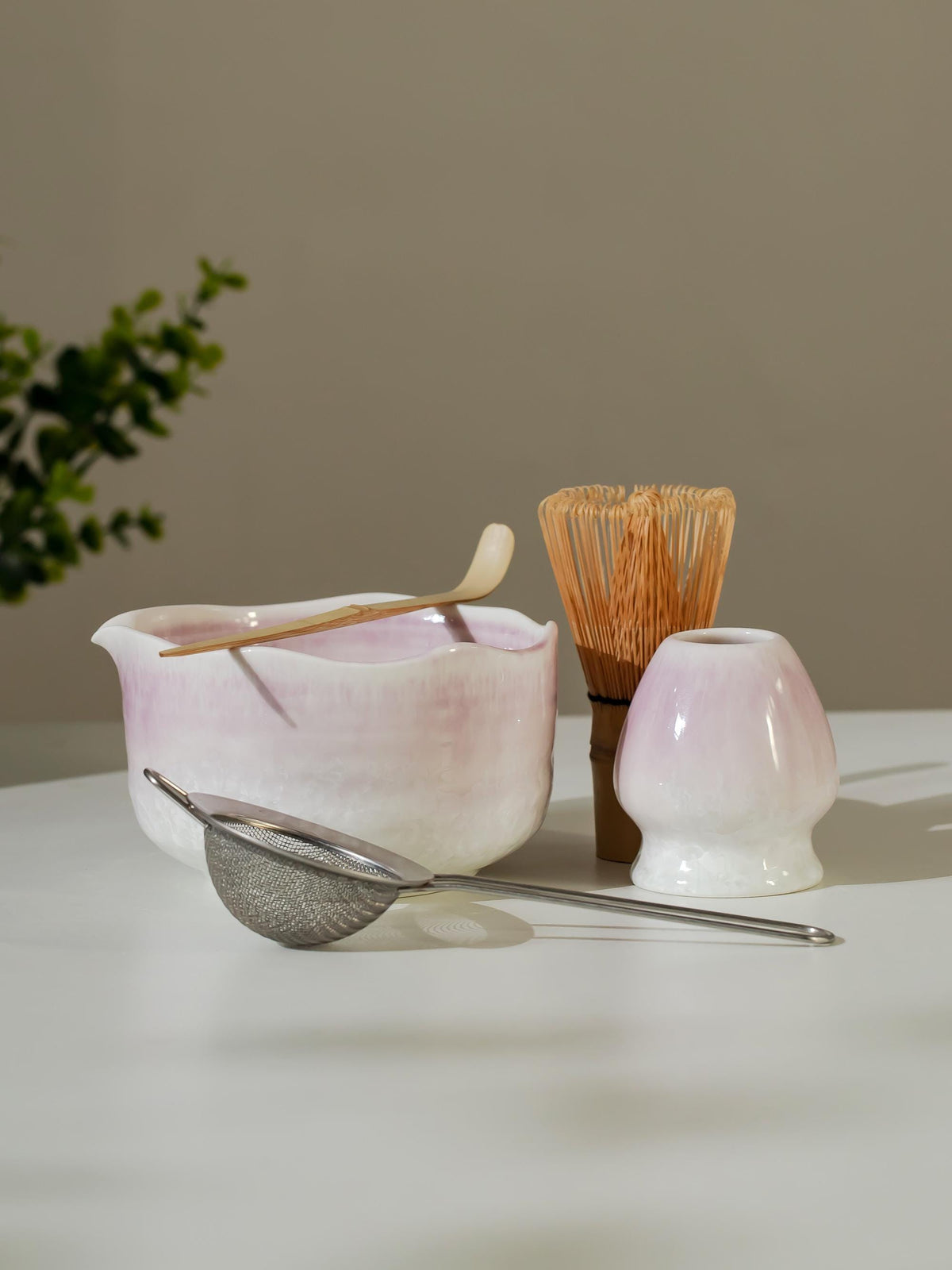 Purple & White Gradient Matcha Bowl Set product photo 7