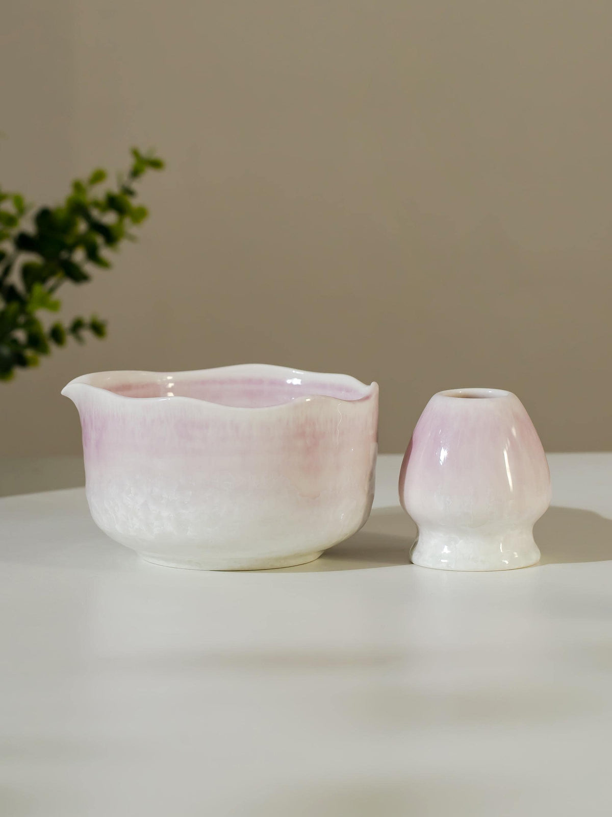 Purple & White Gradient Matcha Bowl Set product photo 2