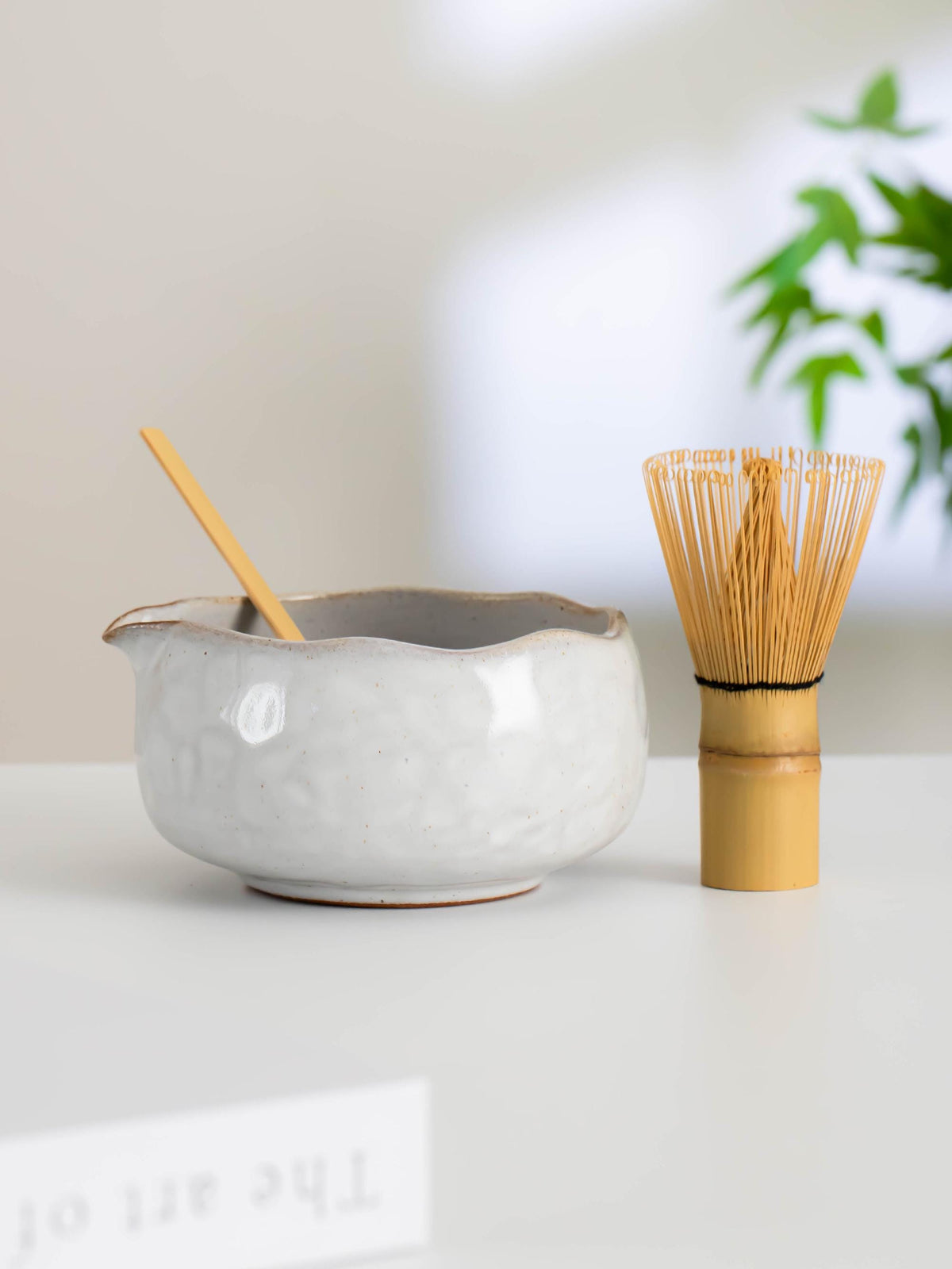 Vintage White Matcha Bowl Set product photo 8
