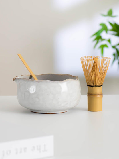 Vintage White Matcha Bowl Set product photo 8