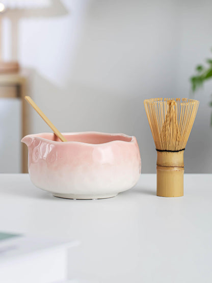 Pink White Gradient Matcha Bowl Set product photo 6