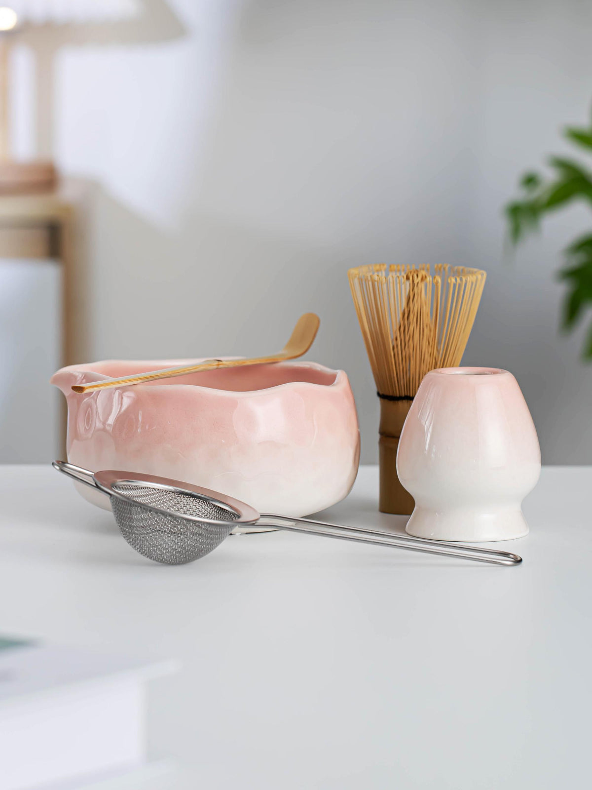 Pink White Gradient Matcha Bowl Set product photo 7