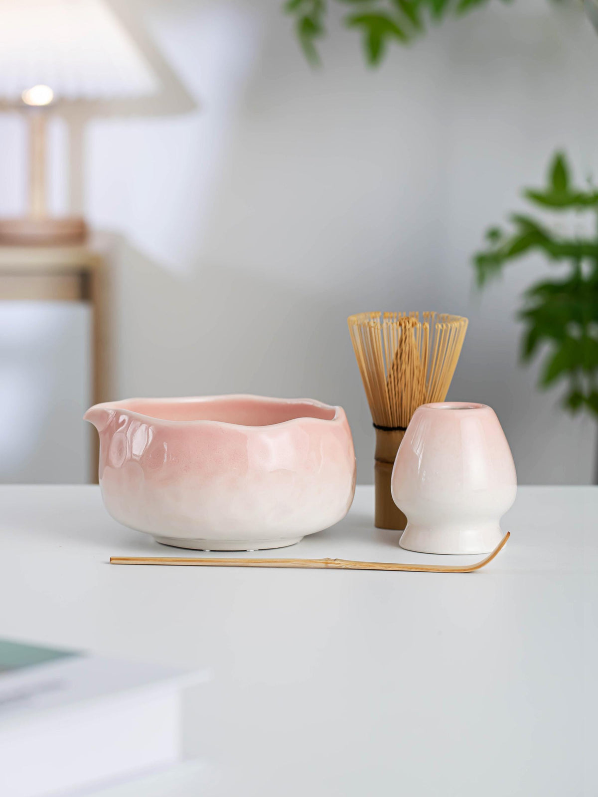 Pink White Gradient Matcha Bowl Set product photo 8