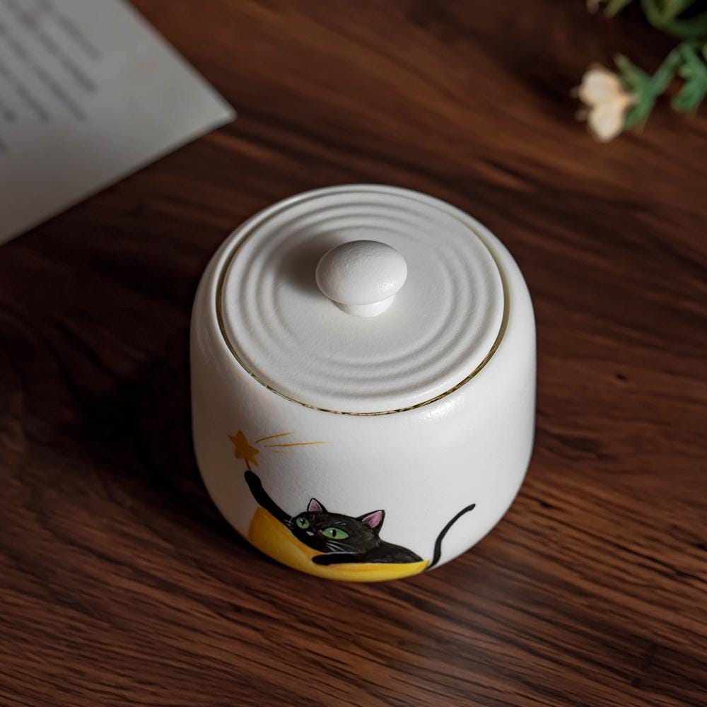 Black Cat Cat Memorial Urn product photo 3