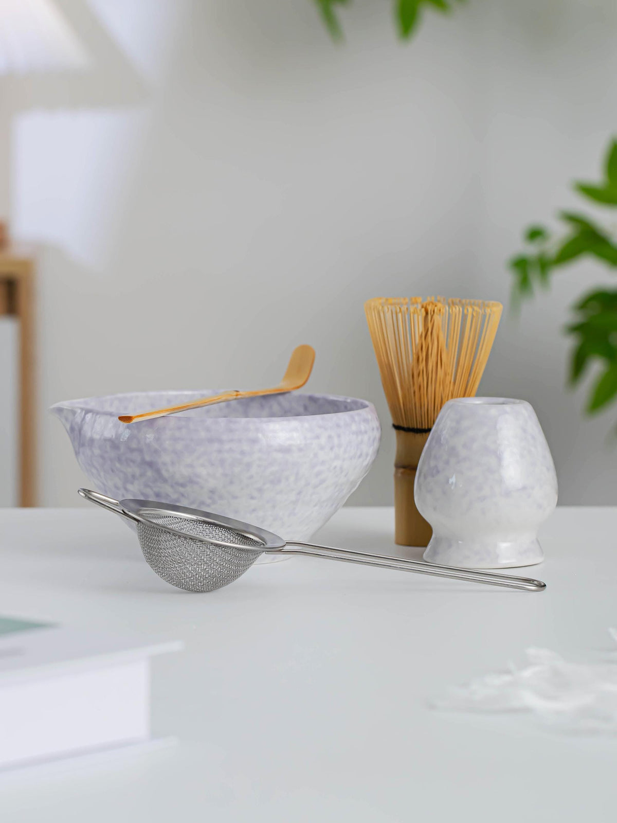 Purple Speckled Matcha Bowl Set product photo 7