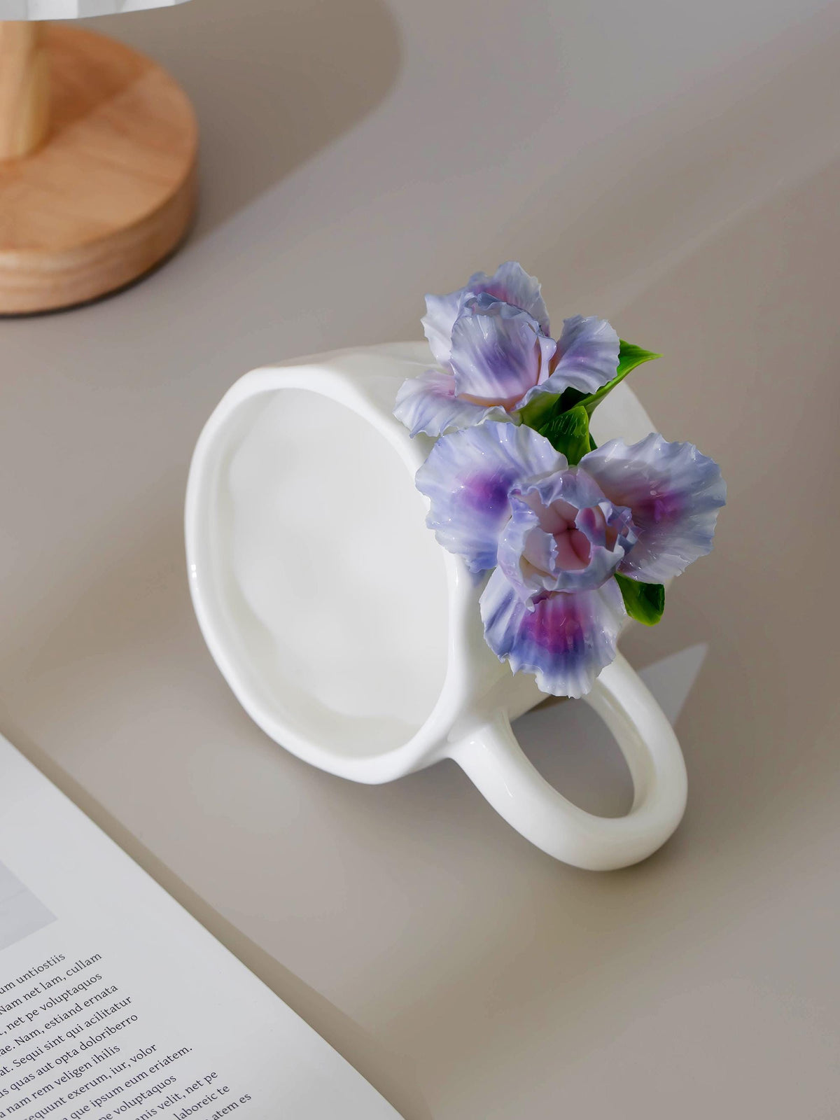 Purple Iris Ceramic Coffee Mug product photo 7