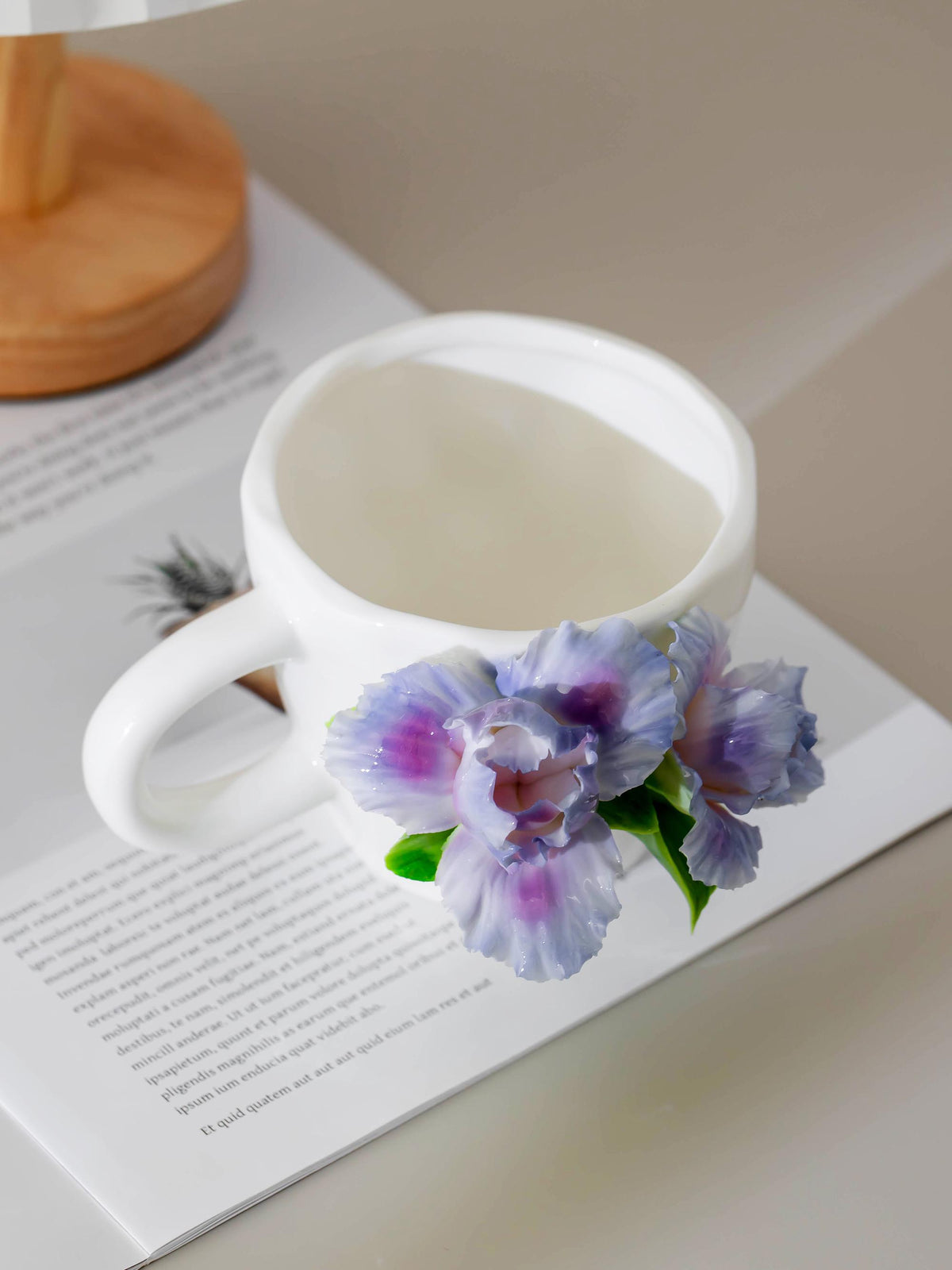 Purple Iris Ceramic Coffee Mug product photo 6