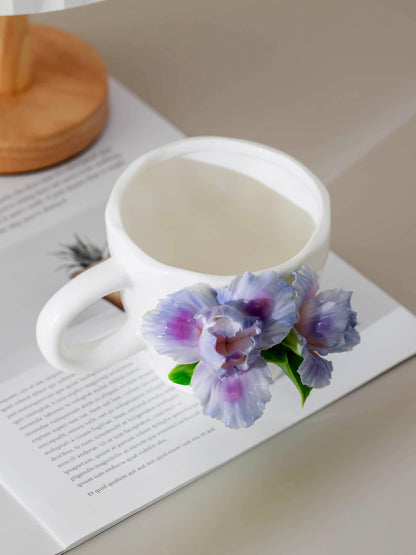 Purple Iris Ceramic Coffee Mug product photo 6