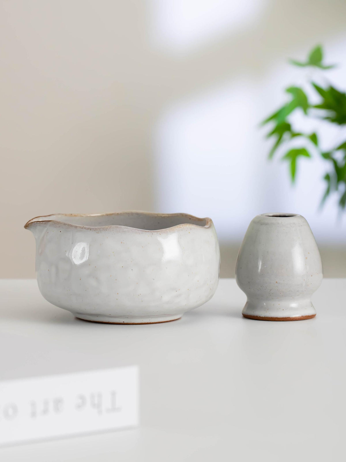 Vintage White Matcha Bowl Set product photo 7