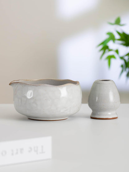 Vintage White Matcha Bowl Set product photo 7