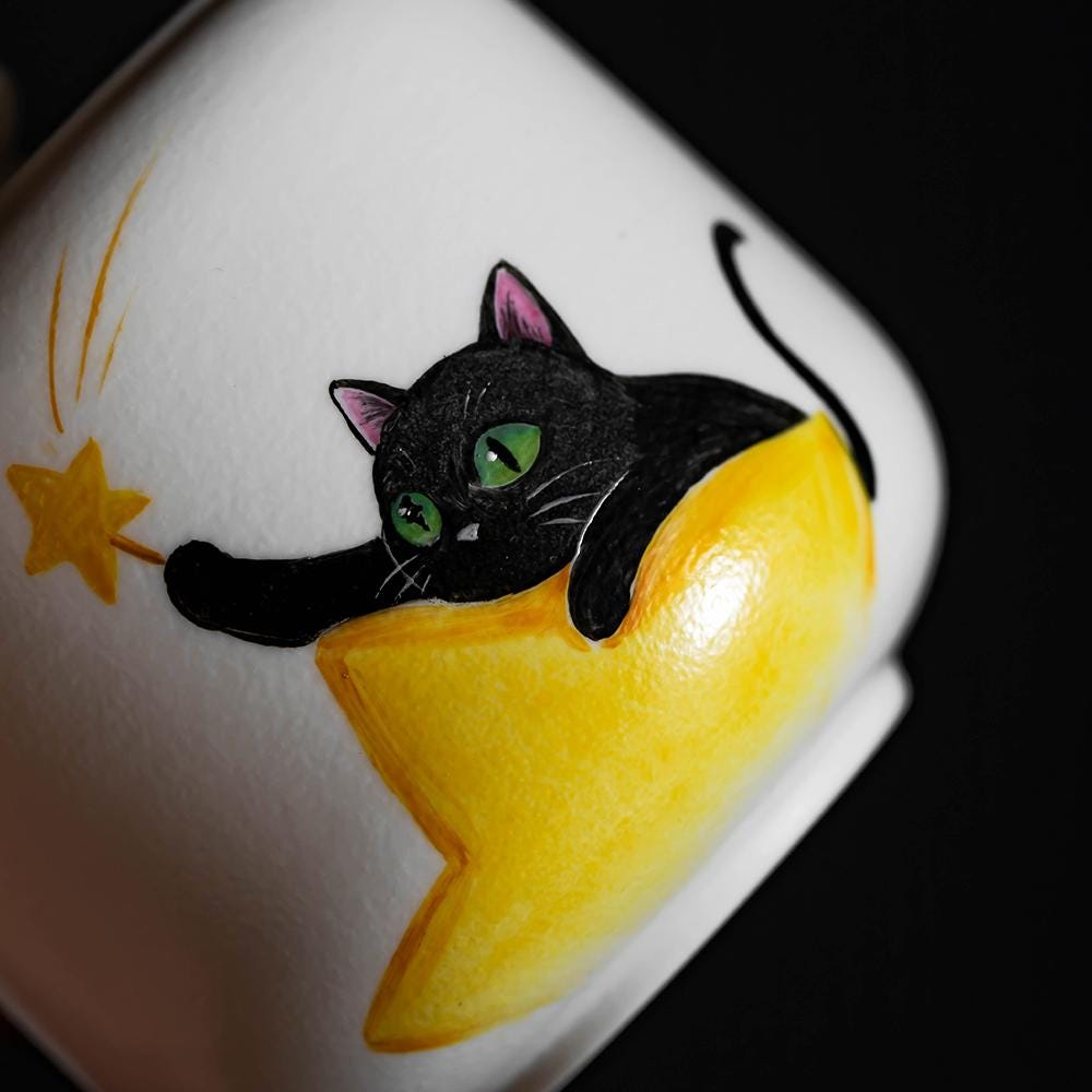 Black Cat Cat Memorial Urn product photo 2