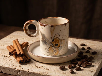 Apple Footed Coffee Cup and Saucer product photo 7
