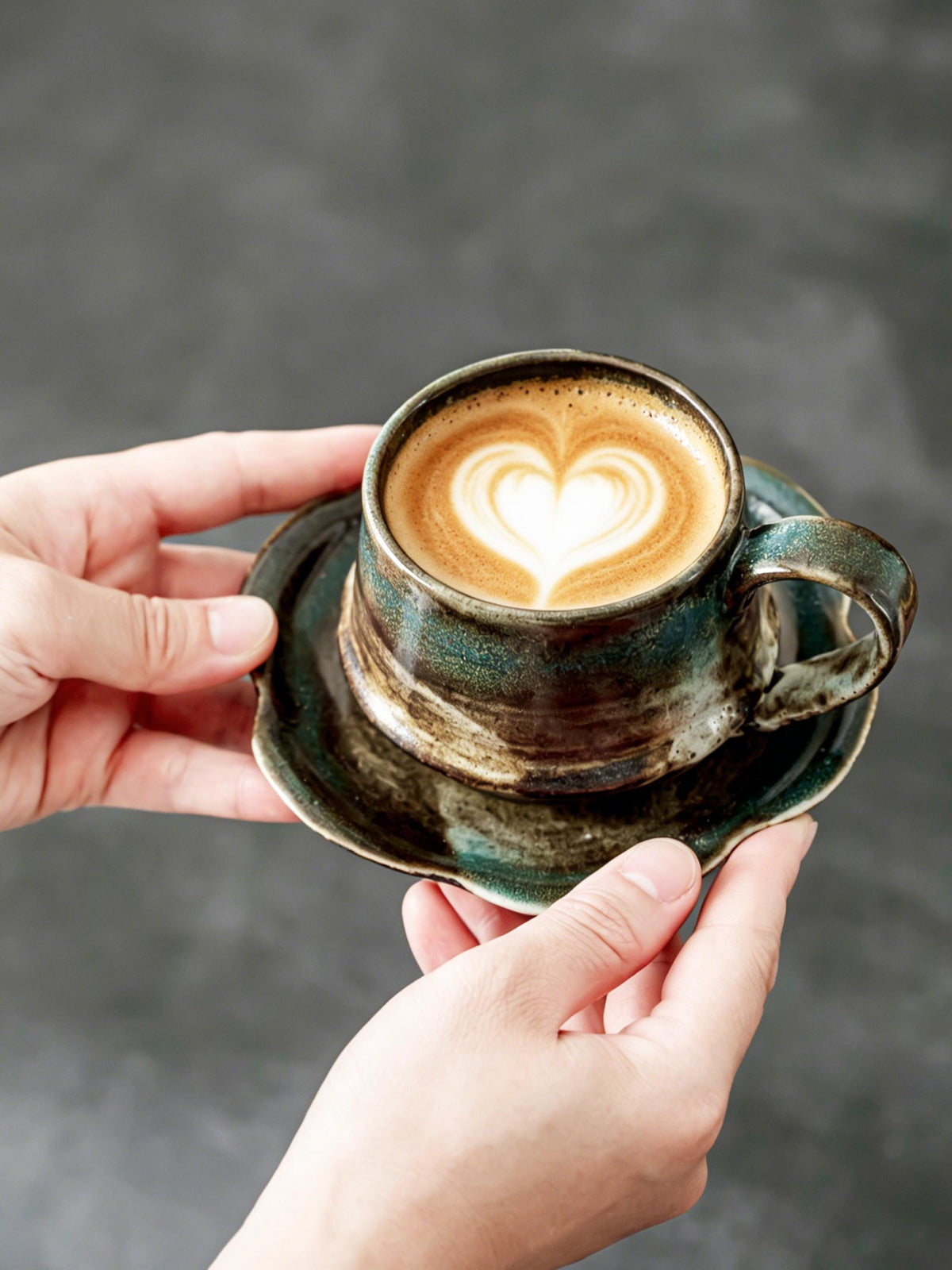 Vintage Stoneware Coffee Cup and Saucer product photo 4