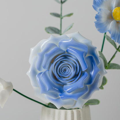 Handmade Ceramic Flower Bouquet Blue Forever Flowers Everlasting Floral Gift Cer product photo 4