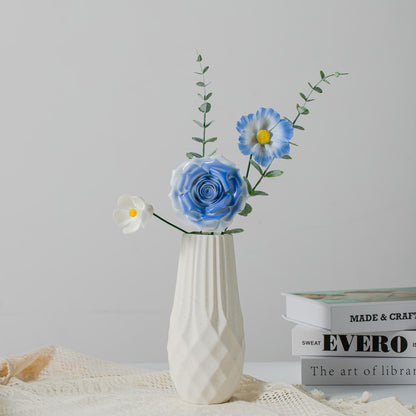 Handmade Ceramic Flower Bouquet Blue Forever Flowers Everlasting Floral Gift Cer product photo 3