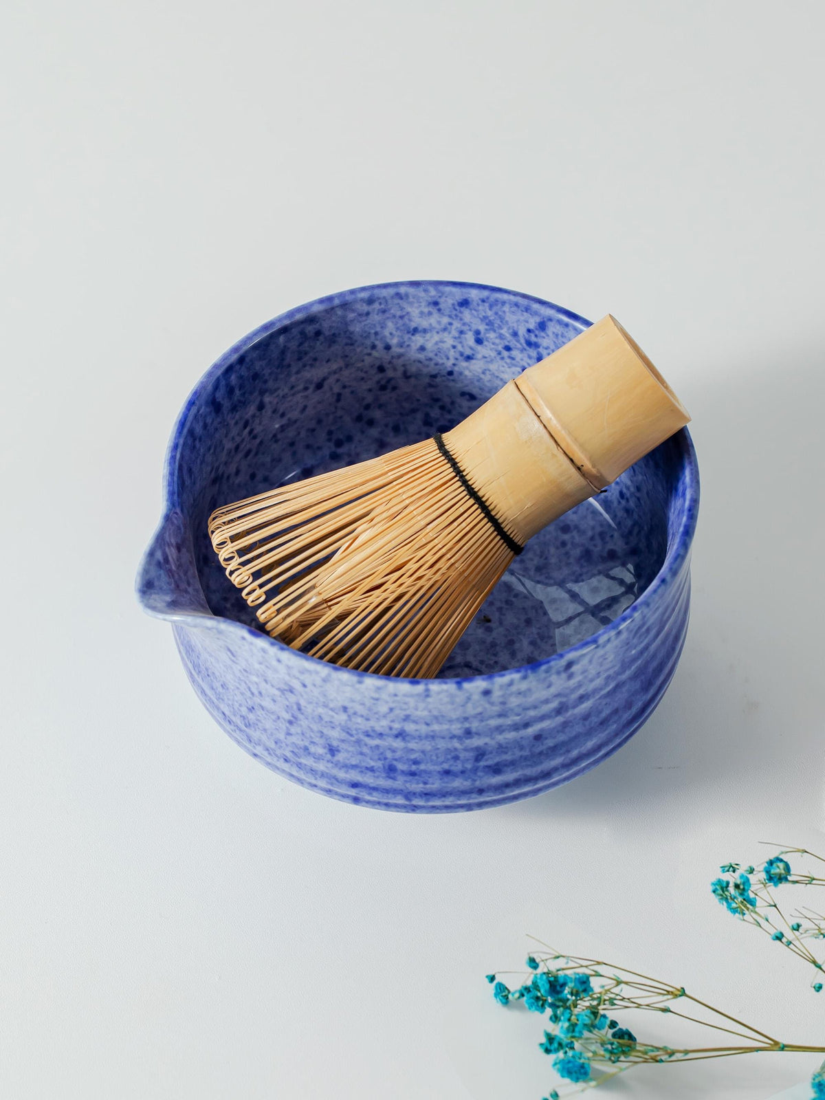 Ocean Blue Speckled Matcha Bowl Set product photo 6