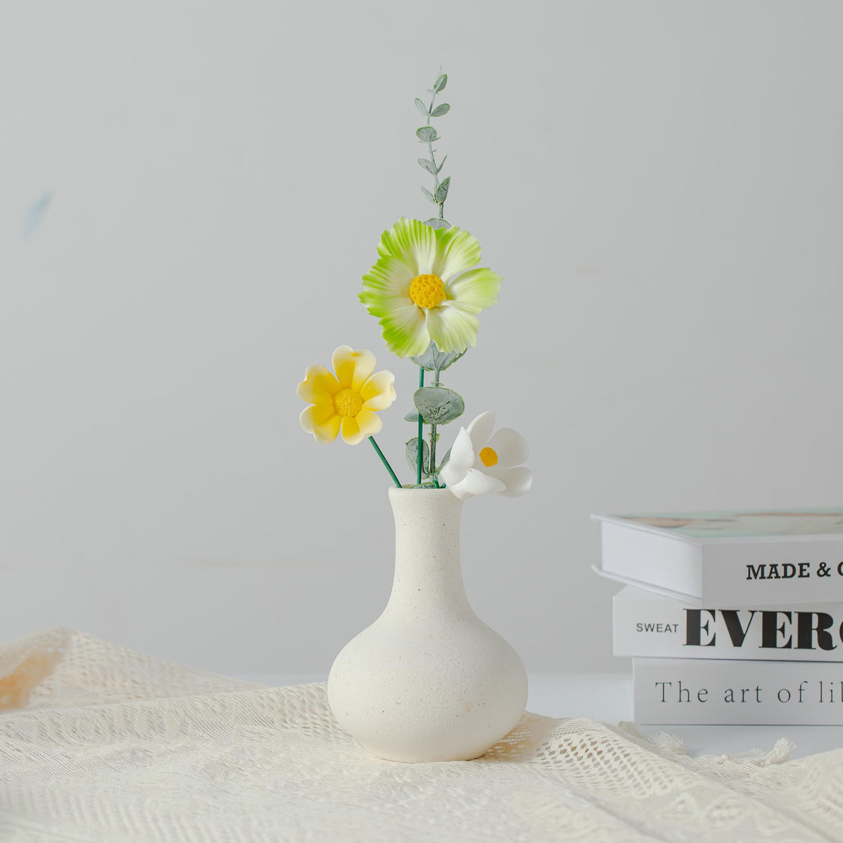 Handmade Ceramic Flower Stems with Vase product photo 5