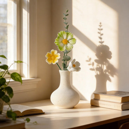 Handmade Ceramic Flower Stems with Vase product photo 3