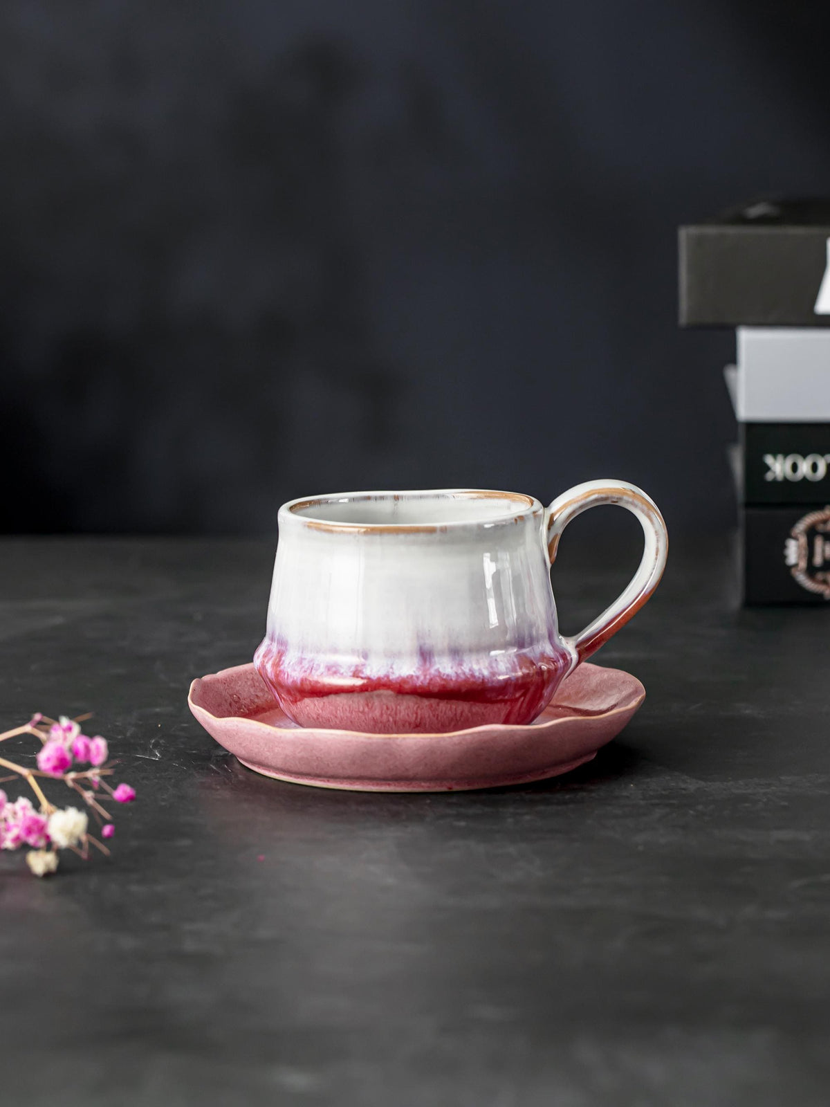 Artisan Stoneware Coffee Cup and Saucer product photo 6