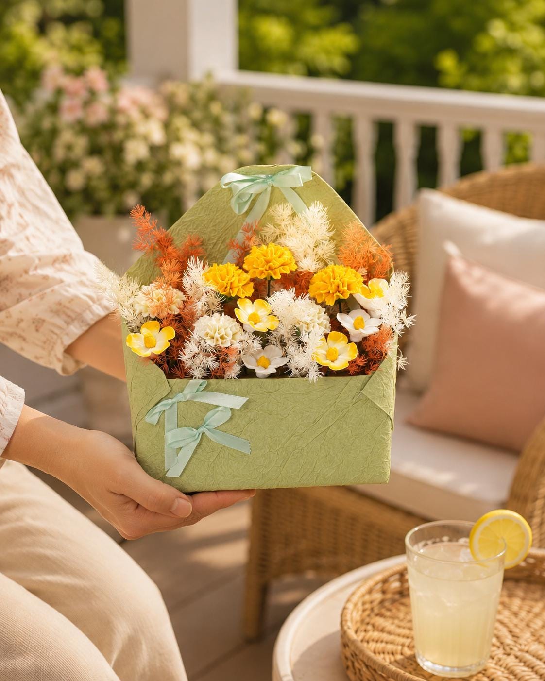 Handmade Ceramic Flower Envelope Bouquet product photo 4
