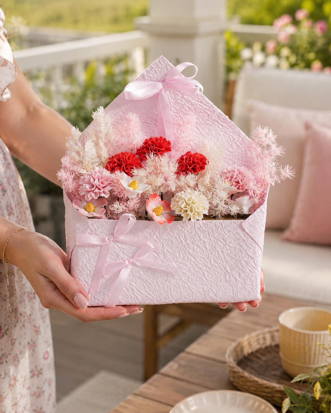 Handmade Ceramic Flower Envelope Bouquet product photo 5